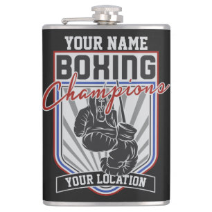 Flasques Champions de boxe personnalisés Boxer Fitness Gym