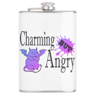 Flasques Charming mais en colère petit chat diable drôle ci