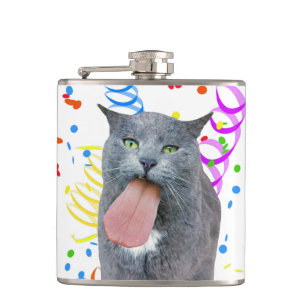 Flasques Chat de fête vous a pris la langue?