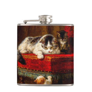 Flasques Chat et chatons Jouer avec chaise