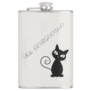 Flasques Chat noir fantaisiste et scintillant - Bonjour Mag