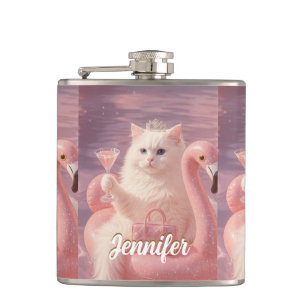Flasques Chat Princesse Luxe sur Flotteur de Piscine Flaman