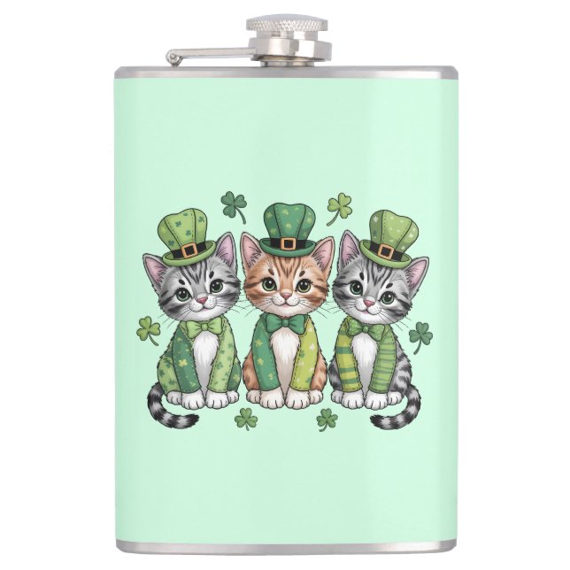 Flasques Chatons chanceux de la Saint-Patrick-47474 (Devant)