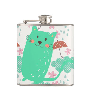 Flasques Chats en pluie