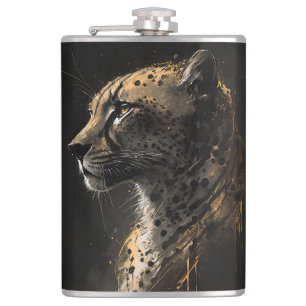Flasques Cheetah Portrait Animal Nature Faune Art Esprit