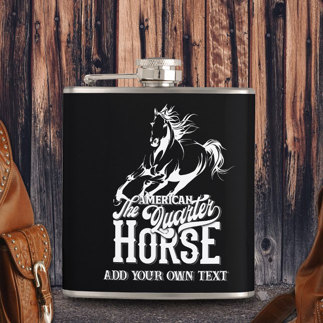 Flasques Cheval de quart américain Cowboy sauvage ouest oue (American quarter horse Cowboy wild west western Flask)
