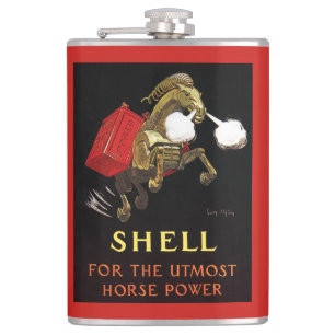 Flasques Cheval mécanique avec Shell Oil