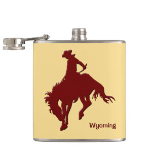 Flasques Cheval s'opposant du Wyoming