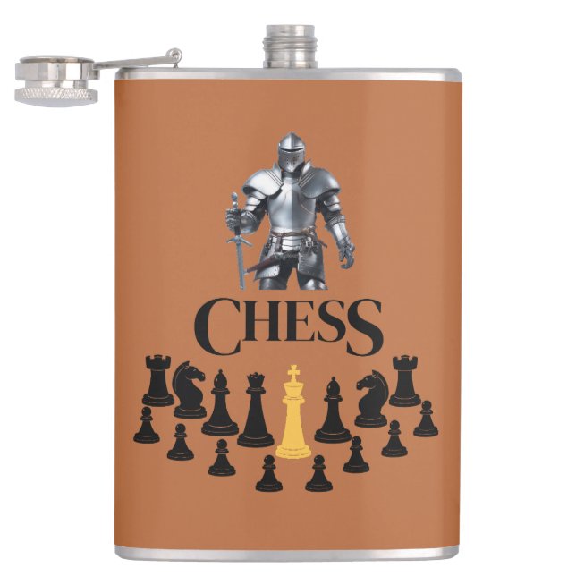 Flasques Chevalier d'échecs avec épée (Ouvert)