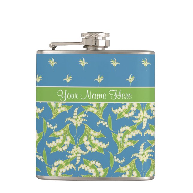 Flasques Chic Blue Lily-of-the-Vally Flanche de hanche (Devant)