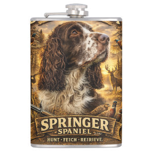 Flasques Chien de Chasse Springer Spaniel Anglais