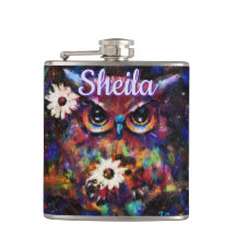 Chouette florale impressionniste de Whimsical Pers