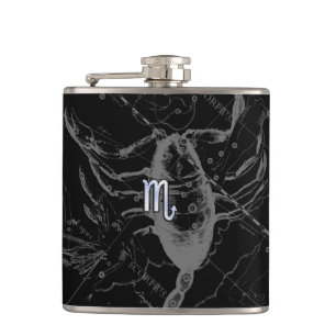 Flasques Chrome comme Scorpio Zodiac Connexion Hevelius