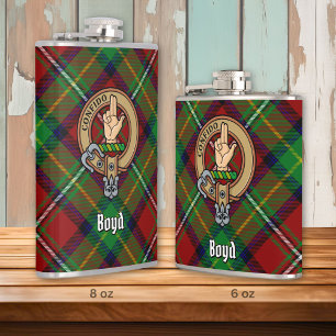 Flasques Clan Boyd Crest sur Tartan