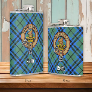 Flasques Clan Keith Crest sur Tartan