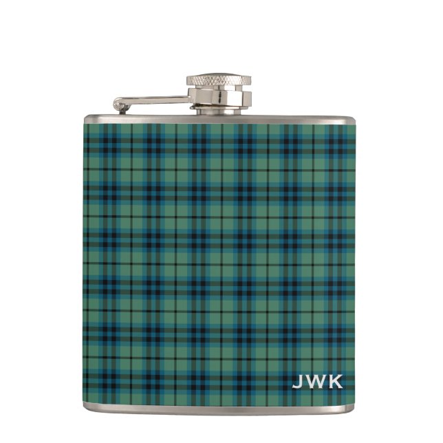 Flasques Clan Keith Vert clair écossais Tartan Monogramme (Devant)