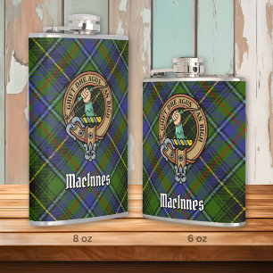 Flasques Clan MacInnes Crest sur Tartan