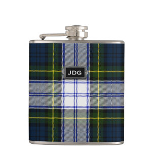 Flasques Clan monogramme Gordon Robe Tartan Testes