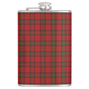Flasques Clan Stewart Royal Scottish Tartan Plaid Motif