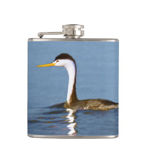 Flasques Clark's Grebe Painting - Art original pour les ois