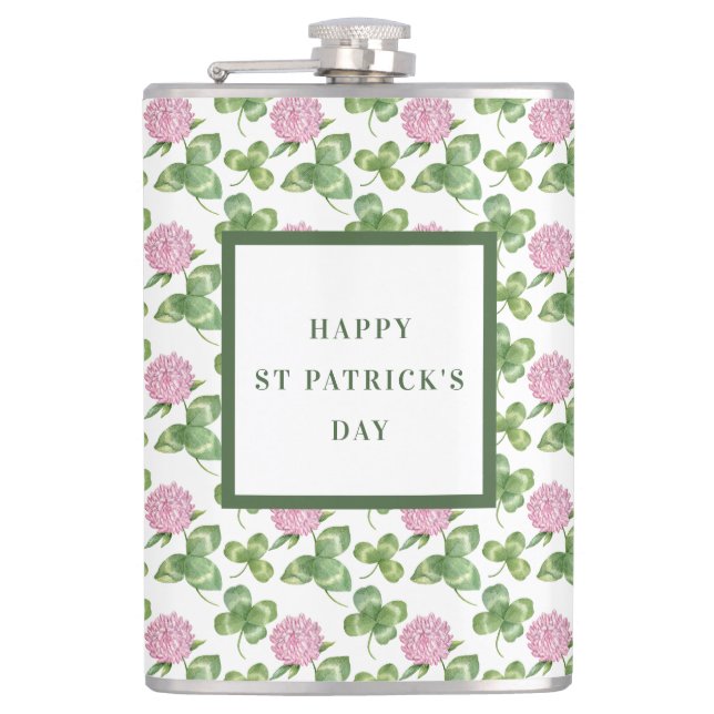 Flasques Clover violet | Saint Patrick's Day (Devant)