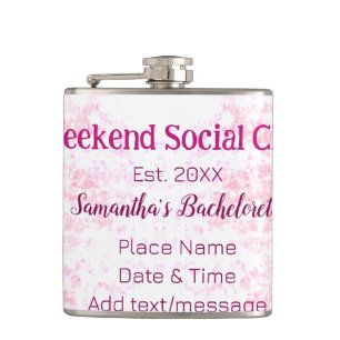 Flasques club social de week-end rose paillettes enterremen