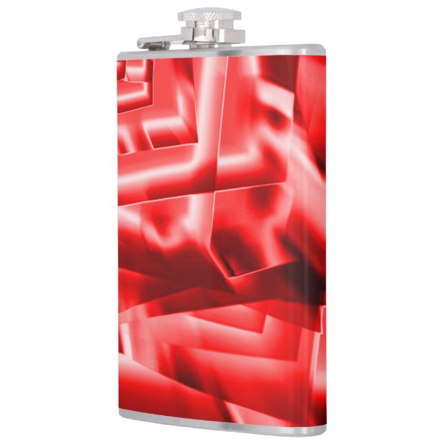 Flasques Coin de carrés inclinés, rouge vif à blanc (Gauche)