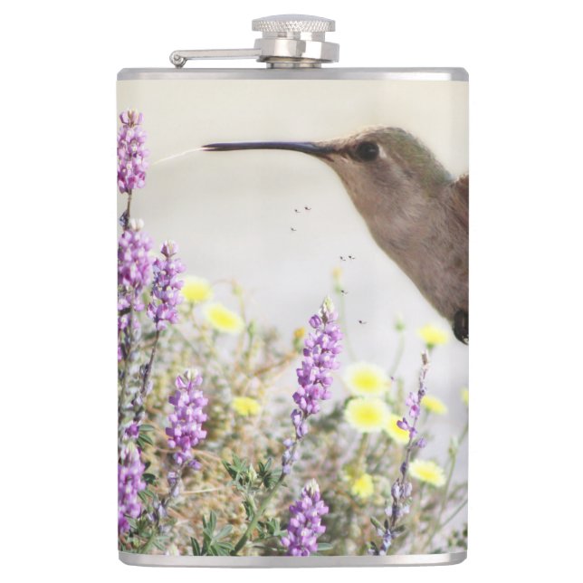 Flasques Colibri et Art numérique Fleur sauvage (Devant)