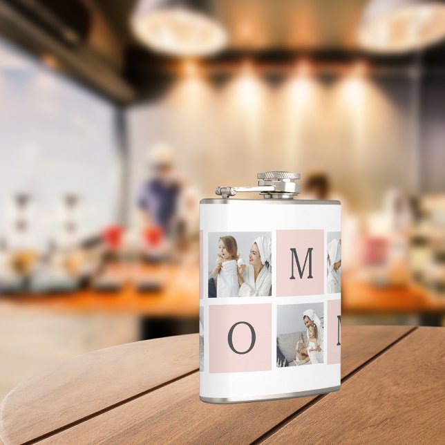 Flasques Collage moderne Photo & Pastel Cadeau de maman ros (Créateur téléchargé)