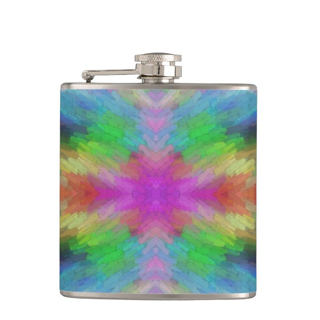 Flasques Colorful Tie Dye Style Art (Devant)