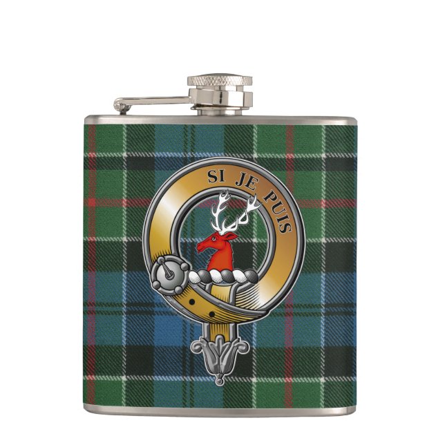 Flasques Colquhoun Tartan & Badge (Devant)