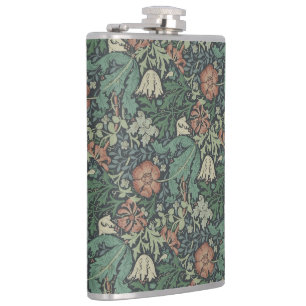 Flasques Compton vert rose de William Morris Vintage  