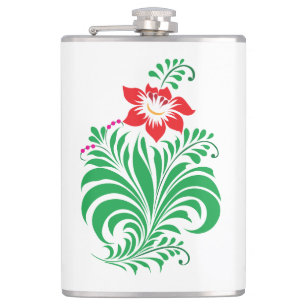 Flasques Conception de fleurs florales ornementales – Éléga
