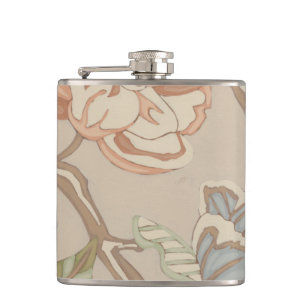 Flasques Conception florale de chintz d'organza de