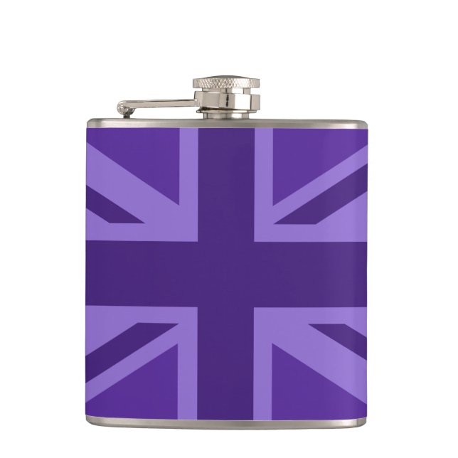 Flasques Conception Union Jack violette (Devant)