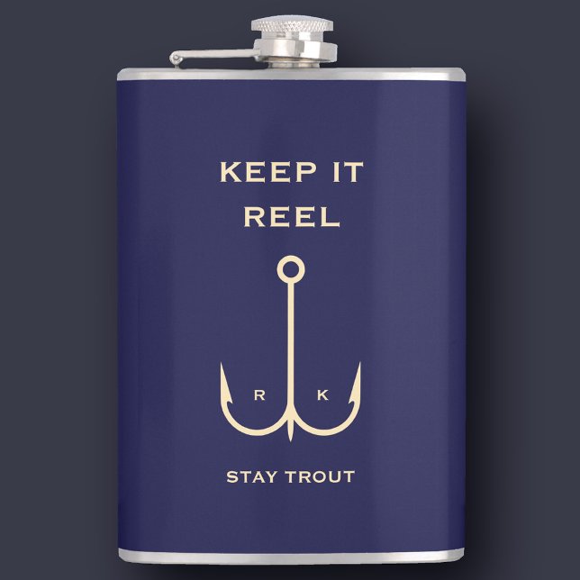 FLASQUES COOL LE CONSERVER RÉEL FÊTE DES PÈRES DE PÊCHE MAR (COOL KEEP IT REEL FISHING FATHER'S DAY NAVY BLUE FLASK
)