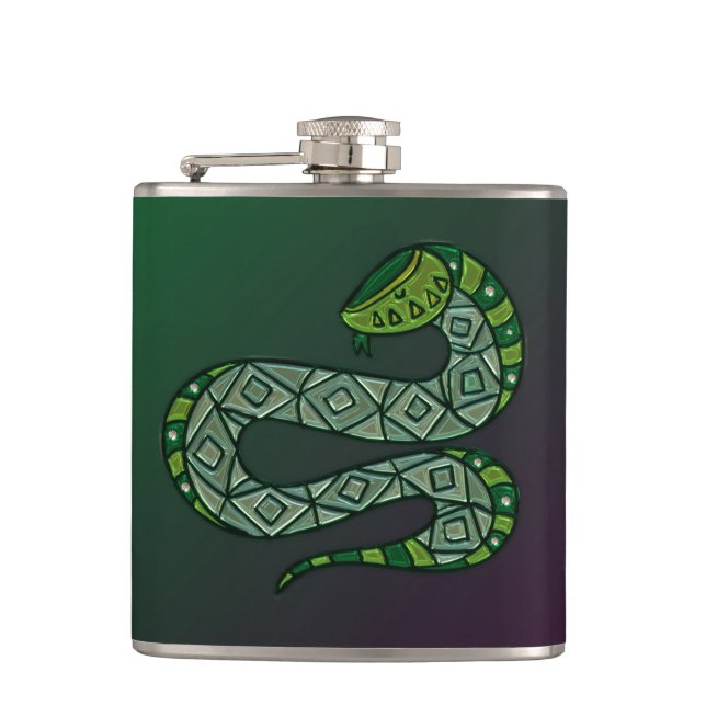 Flasques Cool Snake Metallized Tribal Art (Devant)