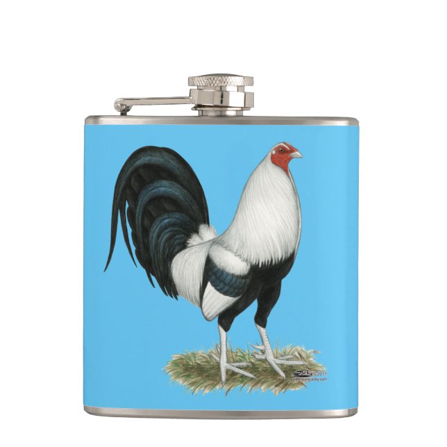 Flasques Coq de combat Silver Duckwing (Devant)