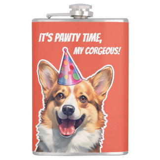 Flasques Corgi C'est fête d'anniversaire mon corgeous