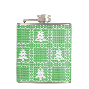 Flasques Cosy sapin de Noël affreux pull à damiers motif