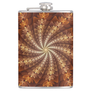 Flasques Couleurs chaudes, Trippy Moderne Motif d'art fract