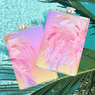 Flasques Couleurs Tropicales Palmier Aloha