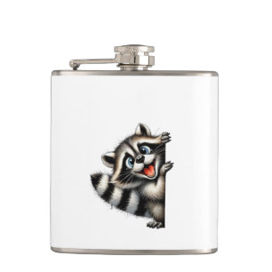 Flasques Courbe de Noël adorable Raccoon - Gif de Noël mign
