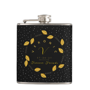 Flasques Couronne de monogramme d'or - Amis de toujours