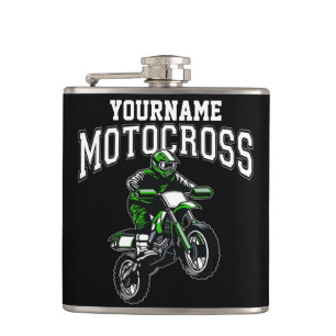 Flasques Course Motocross Dirt Bike Rider personnalisée
