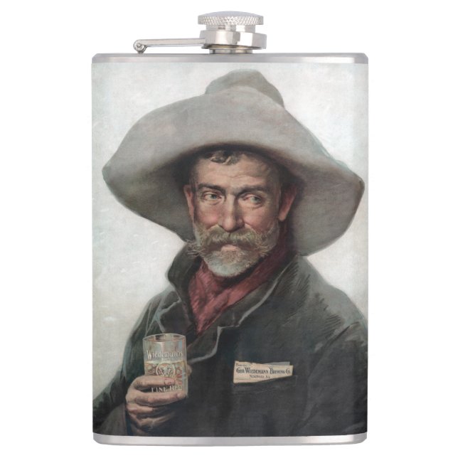 Flasques Cowboy espagnol Ranchero dans le Vieux-Ouest Saloo (Devant)