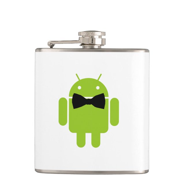 Flasques Cravate Formelle Bow Android Robot Icon (Devant)
