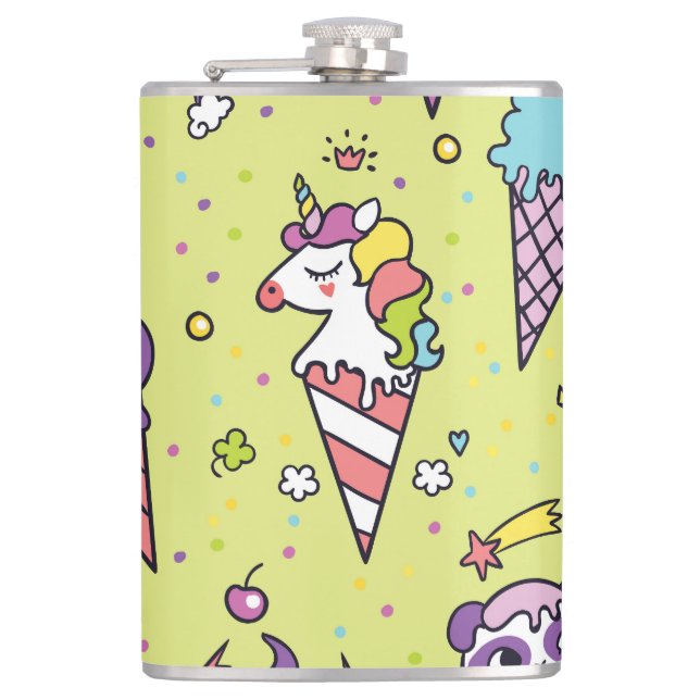 Flasques Crème glacée Pop Cute : Motif animal (Devant)