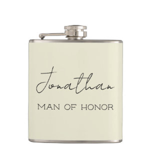 Flasques Crème Personnalisé Homme d'Honneur 
