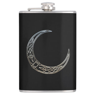 Flasques Crescent Céleste Noir Et Argent